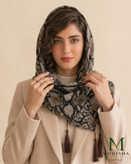 شال سوپر نخ وارداتی طرح پوسته ماری