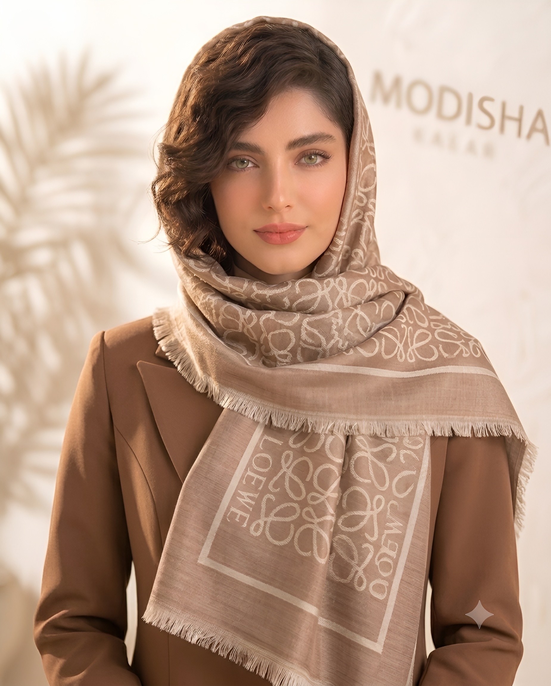 شال کشمیر دو رو طرح Loewe وارداتی